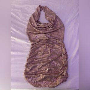 Shimmering Pink Sequin Mini Dress